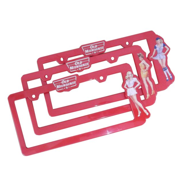 Custom Personalize Logo Shape Design Colorful Printing Aluminum license Plate Frame