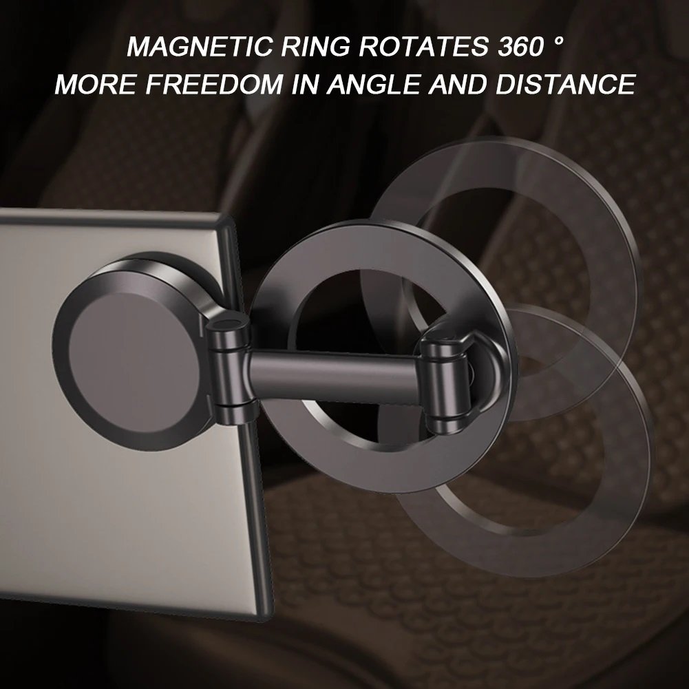 New Ultra Magnetic Cars Phone Holder Universal Rotatable Alloy Smartphone Stand Automotive Anti-Shake Car Navigating Holder