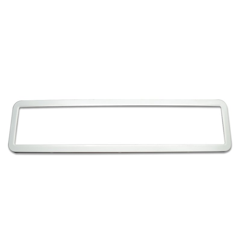 Euro Size Car Number Plate Holder White Stainless Steel Universal 53.5*13.5 Cm CN;ZHE