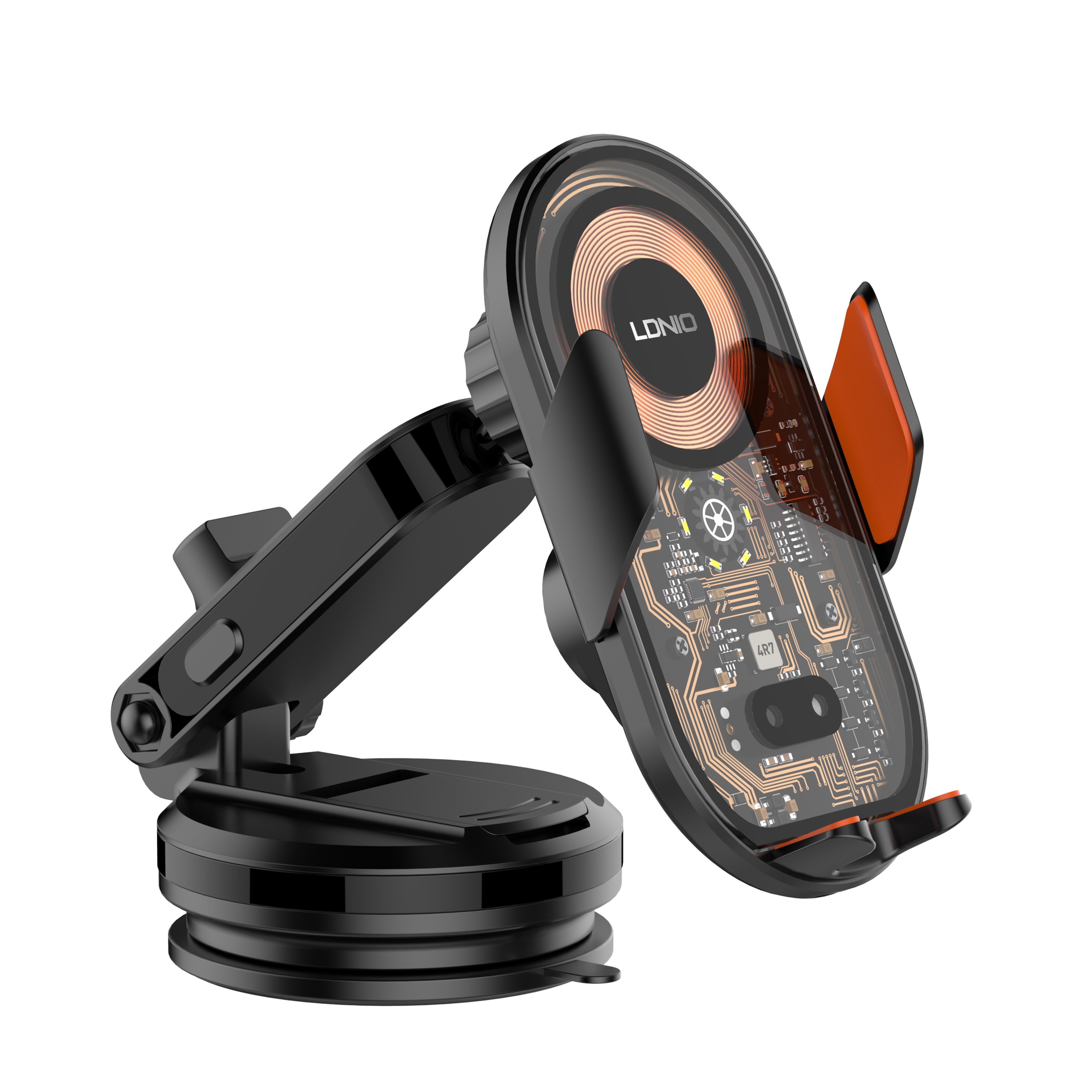 LDNIO MA30-1 OEM Type C Magnetic Car Phone Holder Infrared Sensor 15W Wireless Charging Car Mount Mobile Phone Car Holder