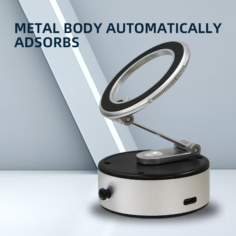 Hands-Free Shower Magnetic Phone Holder Electric Vacuum Magnets Suction Phone Mount for Car/Gym/Mirror/Smooth Surface