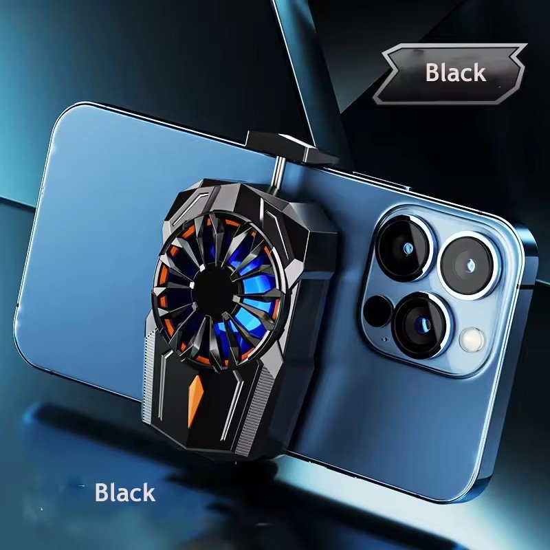 2024 New Mobile Phone Semiconductor Back-clip Cooling Fan Radiator Built-in 1200mAh Battery for IPhone Android PUBG Game Cooler