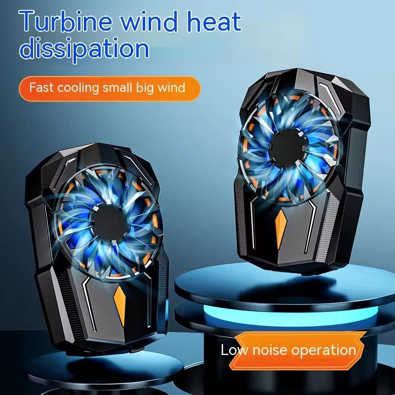 2024 New Mobile Phone Semiconductor Back-clip Cooling Fan Radiator Built-in 1200mAh Battery for IPhone Android PUBG Game Cooler