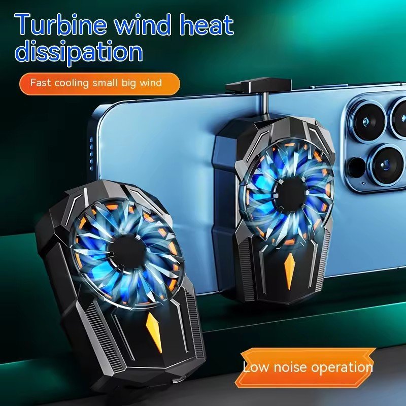 2024 New Mobile Phone Semiconductor Back-clip Cooling Fan Radiator Built-in 1200mAh Battery for IPhone Android PUBG Game Cooler