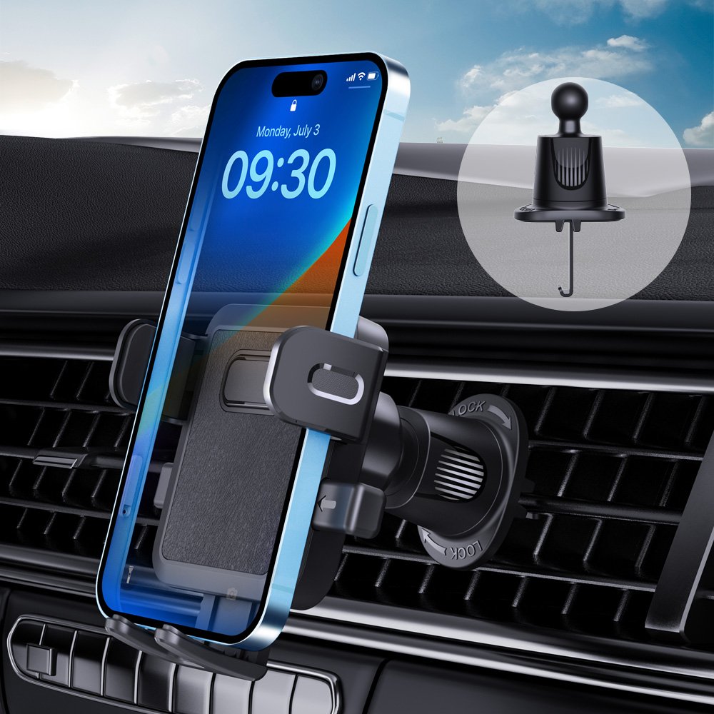 Taiworld Exclusive Design Carbon Fibber Cradle Phone Holder For Car China Wholesale Car Phone Holder Air Vent Mount