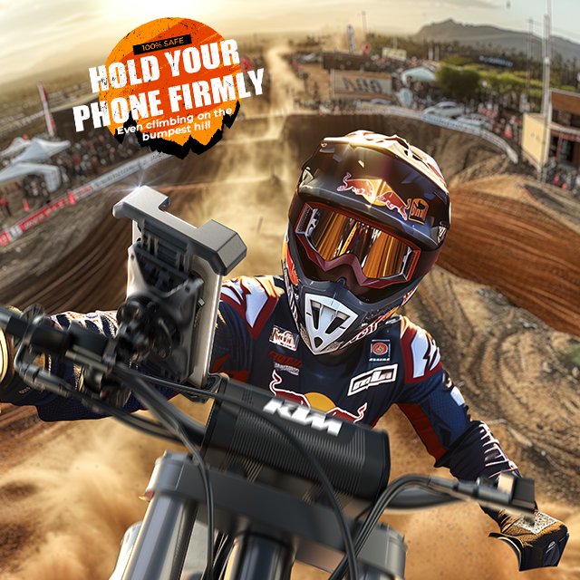 LISEN The New Listing Motorcycle Mini Phone Holder Motorcycle Bike Phone Stand for iPhone 4.6-7in Smartphones