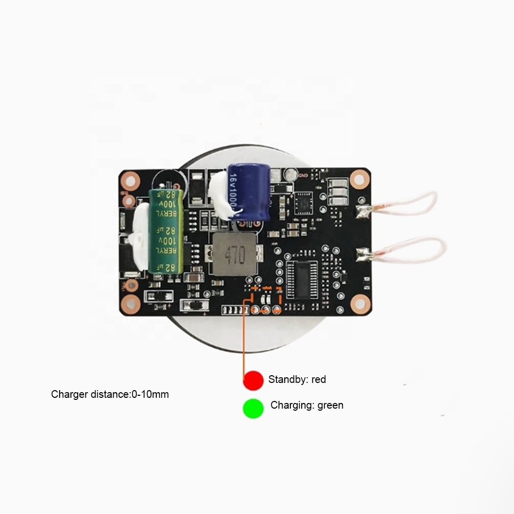 Taidacent 12V 24V 48V 76V 96V High Voltage 20W Car Hidden Wireless Charger Board Smart Car Wireless Phone Charger Holder Module
