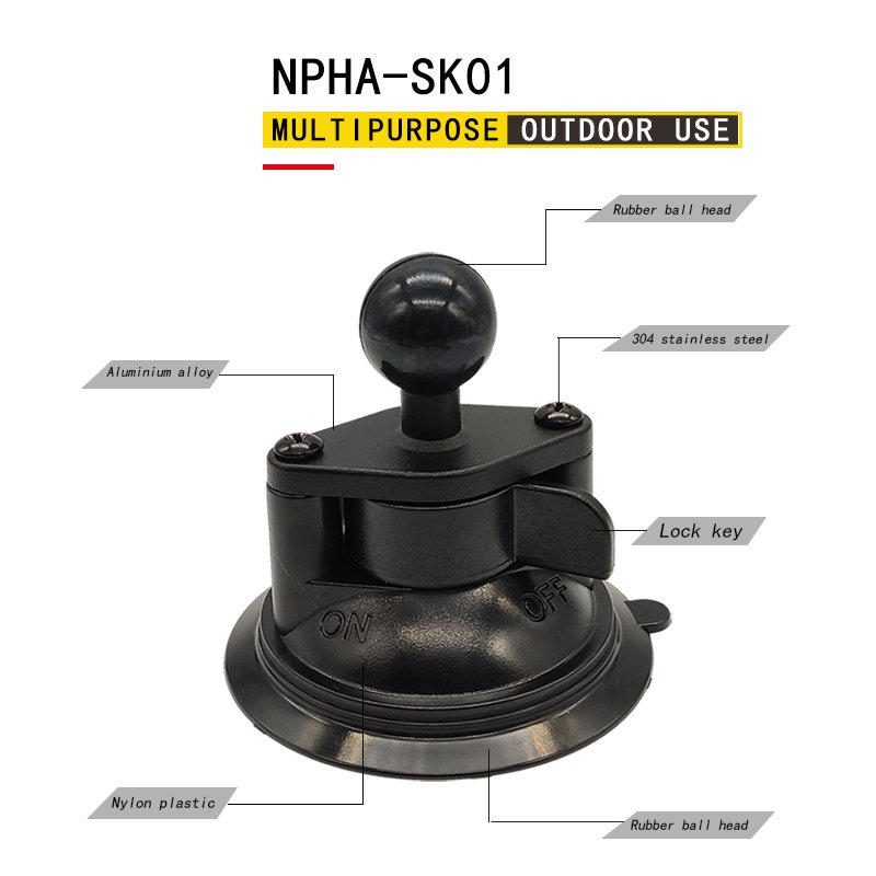 Twist Lock Suction Cup Base with Ball apply for Car Phone Holder