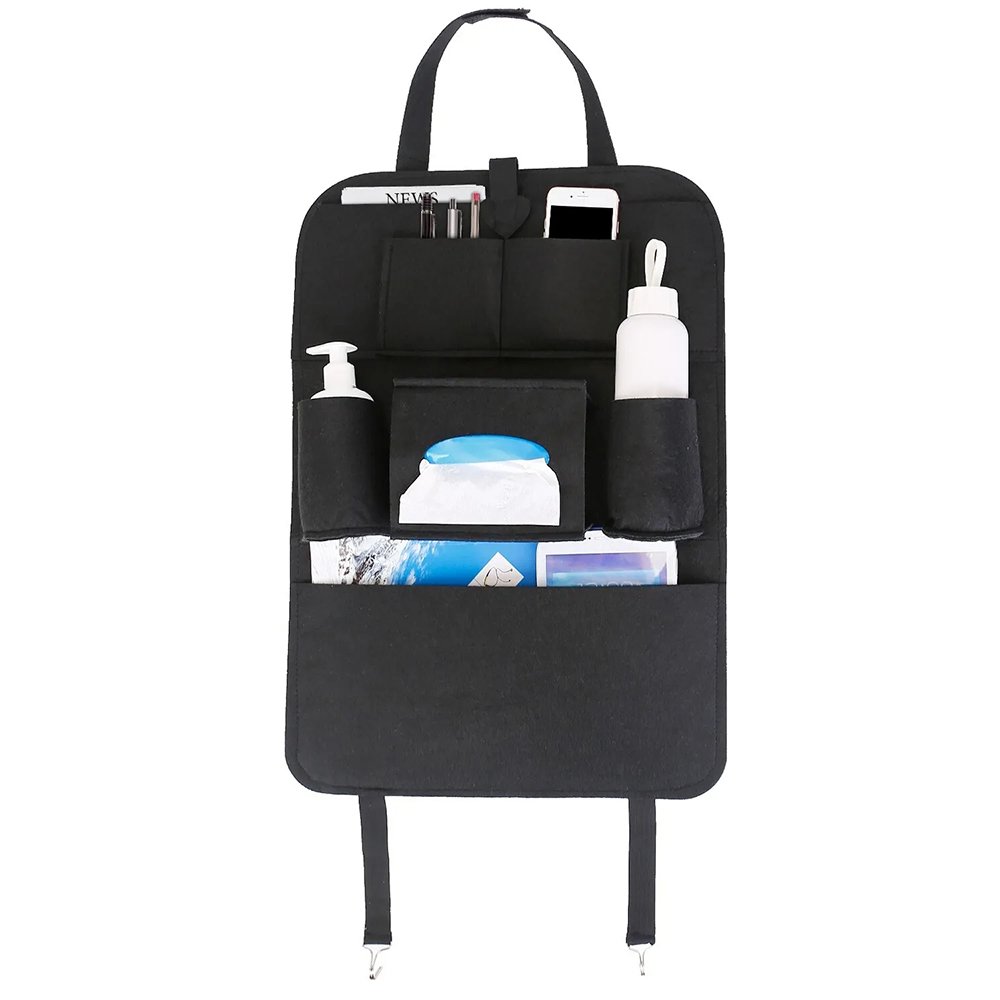 hand bag holder for felt back car seat storage organizer with cup hold bag