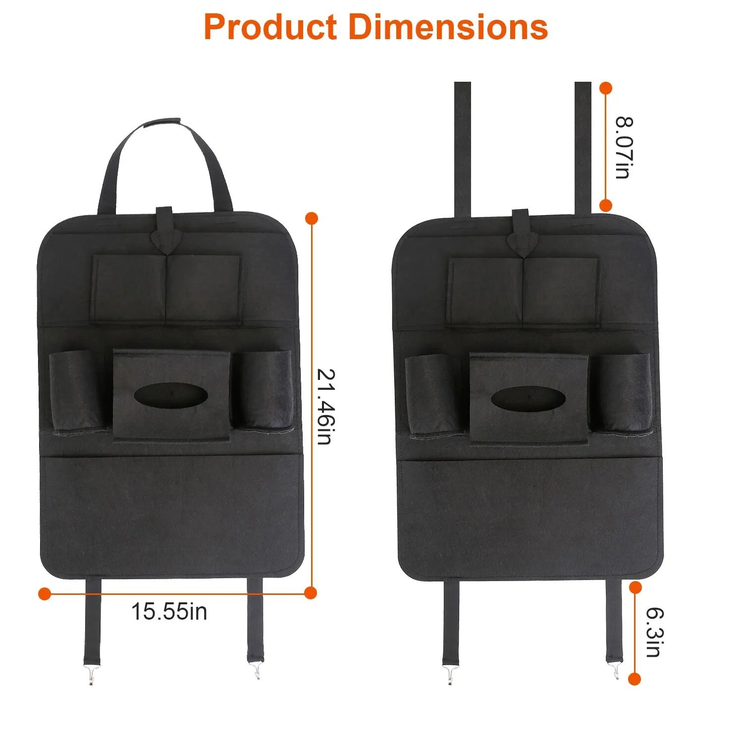 hand bag holder for felt back car seat storage organizer with cup hold bag