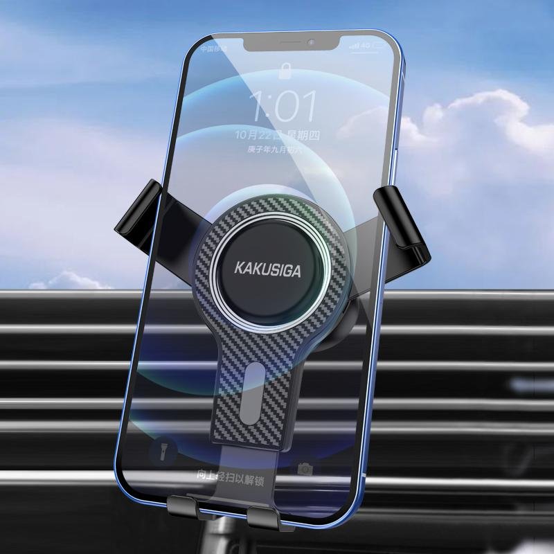 KAKUSIGA Carbon Fiber phone holders for car mini cup gravity magnetic Holder outlet Car Air Holder