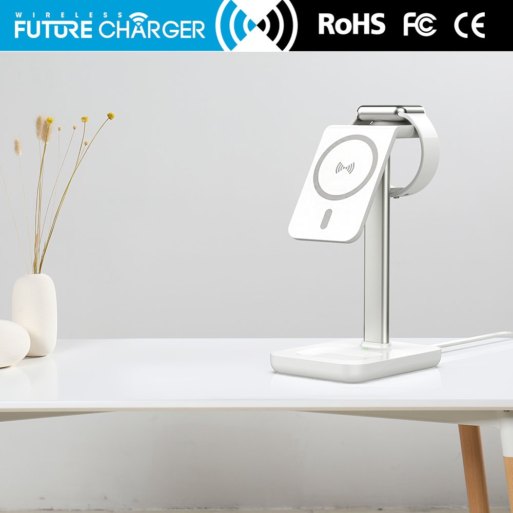 3 in 1 Magnetic Wireless Charger holder for iPhone 13/12 series&iWatchS7&Airpods 3&Airpods Pro