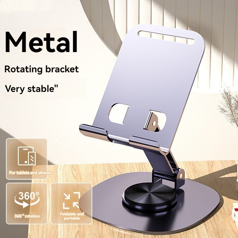 Metal mobile phone stand desktop 2024 new model suitable for iPad tablets can rotate and lift 360 degrees