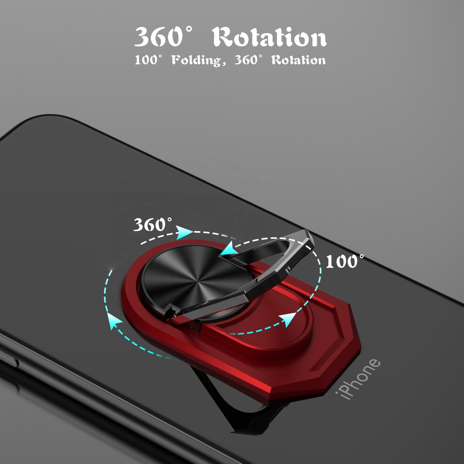 Smartphone Accessories Metal Phone Kickstand Magnetic Car Mount Ring Holder Finger Stand for Cell Phone