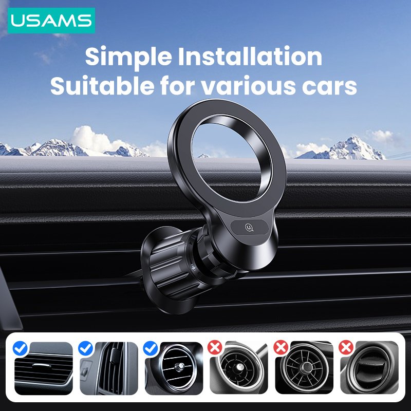 USAMS ZJ075 Hot Model Magnetic Phone Car Holder Phone Car Holder Adjustable Cell Phone Holder For Car