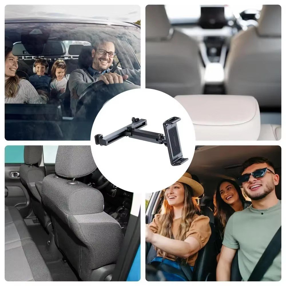 2025 Car Tablet Holder Back Seat For Kids Adjustable Rear Seat Tablet Mount Cell Cradle For Car Road Trip Headrest Phone