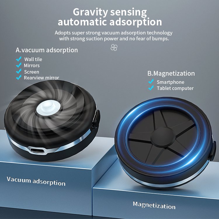 Car holder Magnet Double-Side Stable Strong Magnetic Suction Glass Vacuum Adsorption Suction Phone Vacuum Mobile holder For car