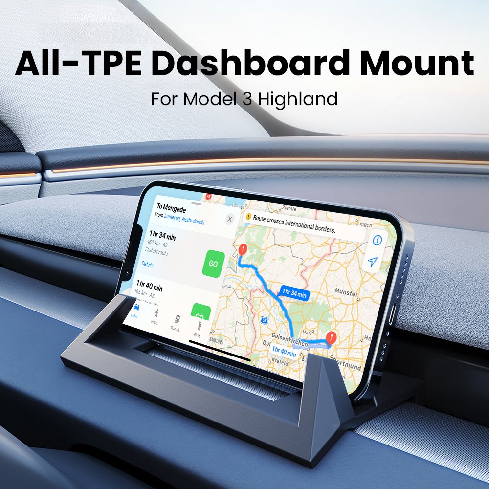 Car Interior Accessory head up Anti-theft display GPS HUD mobile phone holder for Tesla Model 3 highland
