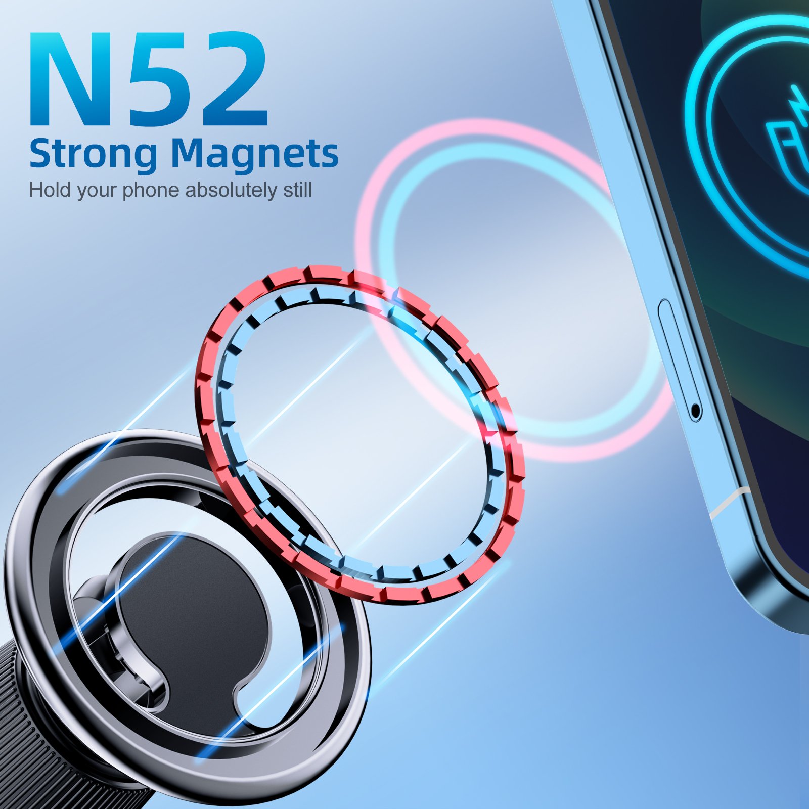 2024 Car Dashboard Flexible Rotation Car Accessories Mount Air Vent mobile magnetic car phone holder For iPhone 16 15 14 Pro Max