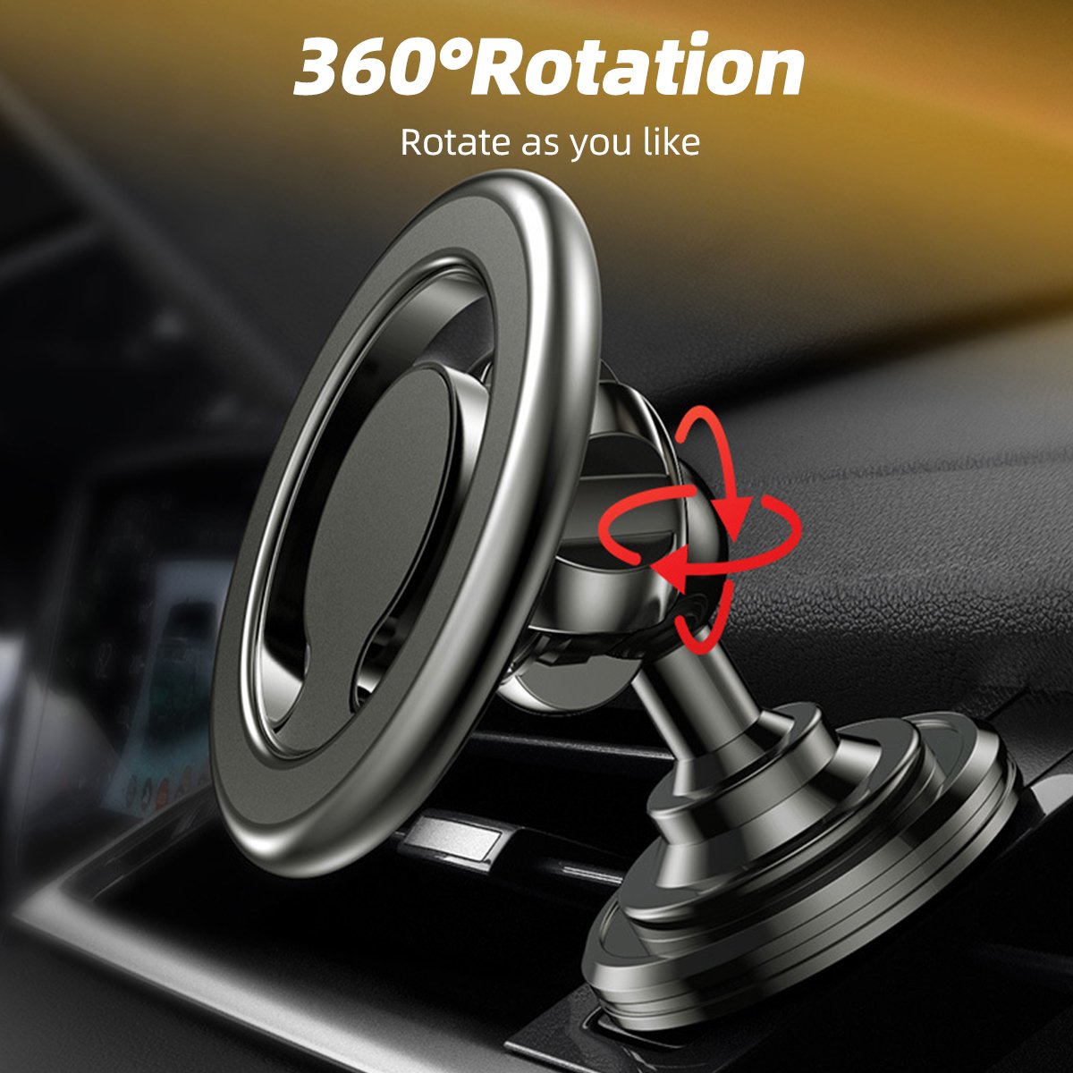 2024 Car Dashboard Flexible Rotation Car Accessories Mount Air Vent mobile magnetic car phone holder For iPhone 16 15 14 Pro Max
