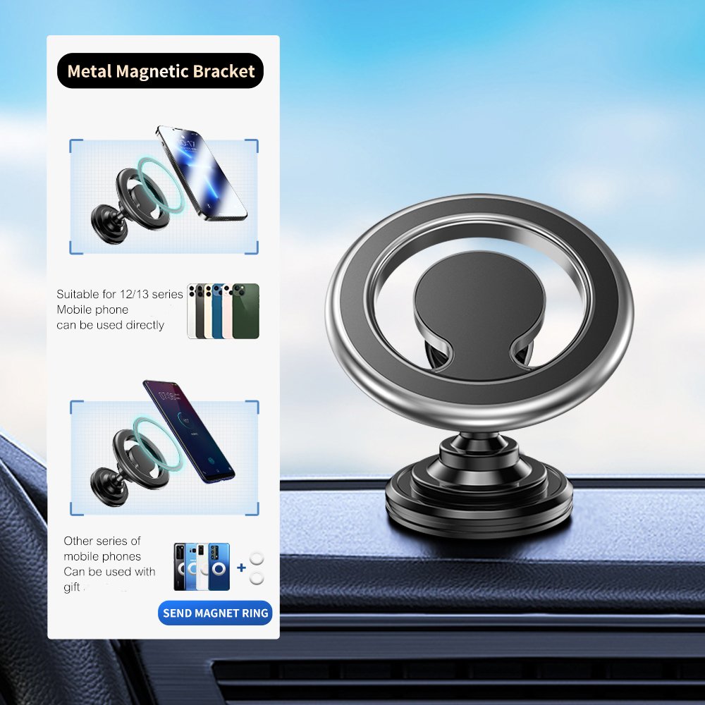 2024 Car Dashboard Flexible Rotation Car Accessories Mount Air Vent mobile magnetic car phone holder For iPhone 16 15 14 Pro Max