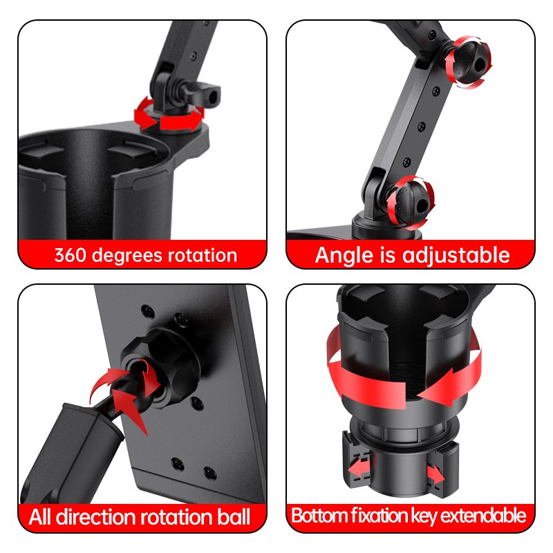 large 2 in 1 car cup holder phone tablet PC mount extendable base Car Cup Holder mobile car holder