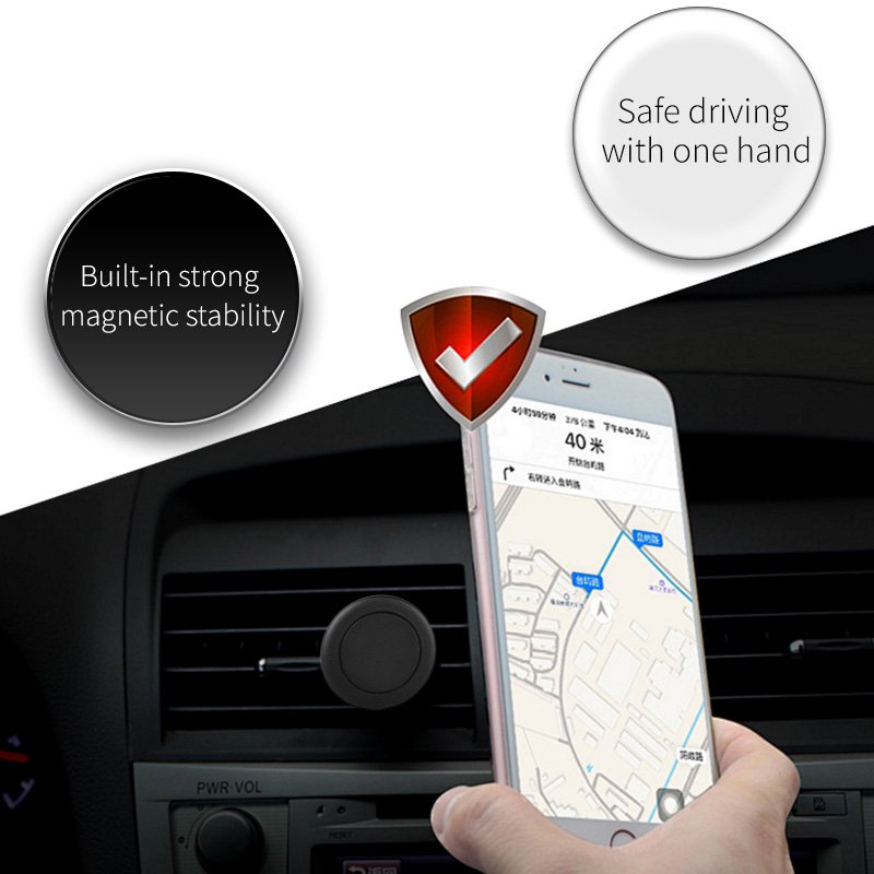 Long arm 360 rotating universal car holder strong suction dashboard magnetic car phone holder car accessories
