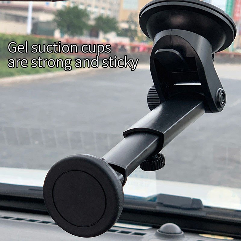 Long arm 360 rotating universal car holder strong suction dashboard magnetic car phone holder car accessories