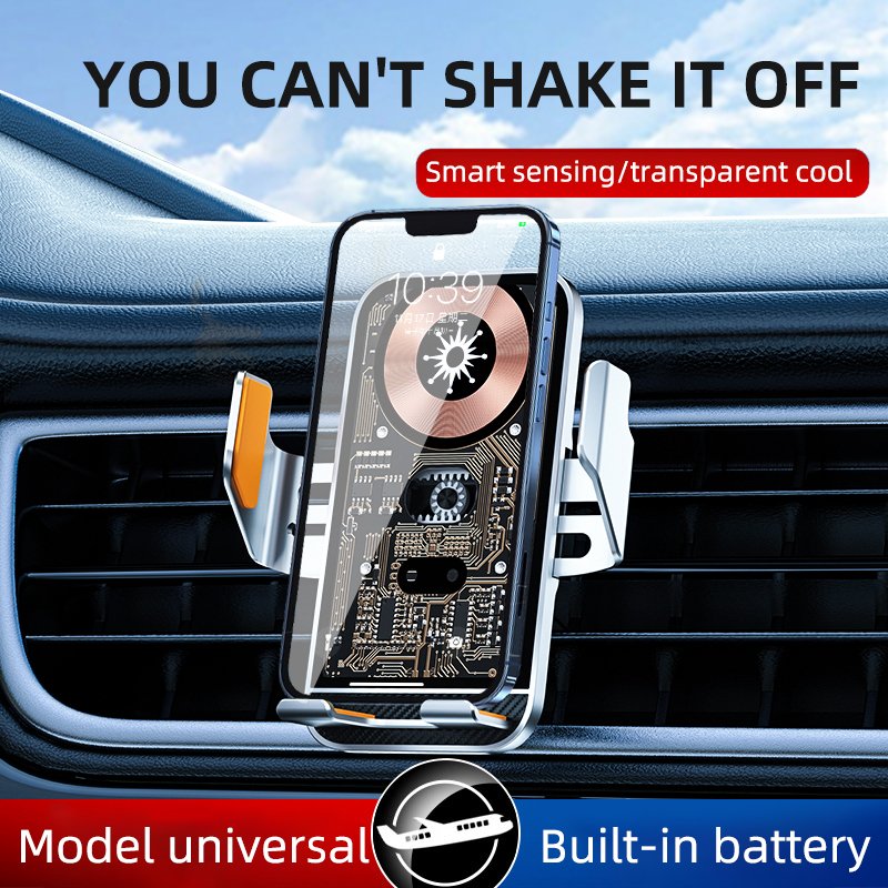 Latest Car Wireless Charger Phone Holder 15W Type C Rose Gold 15W Automatically Open Transparent New Technology Charger Stand