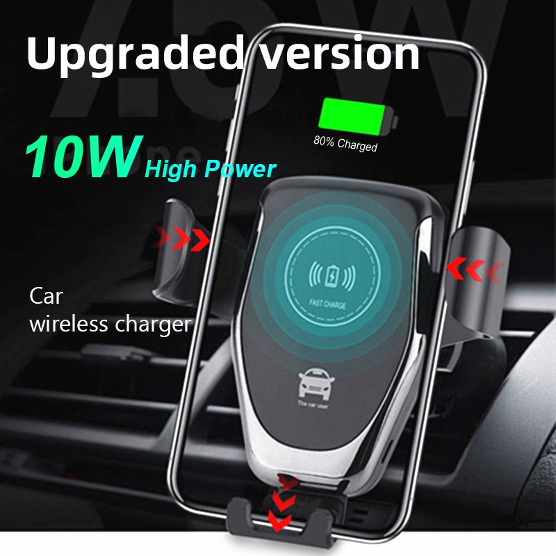 Hot Selling Q12 Car Phone Holder 10W Wireless Car Charger Fast Charging Car Wireless Charger for iPhone Samsung LG