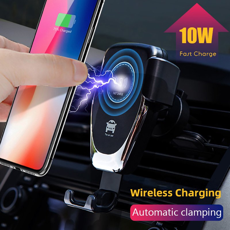 Hot Selling Q12 Car Phone Holder 10W Wireless Car Charger Fast Charging Car Wireless Charger for iPhone Samsung LG