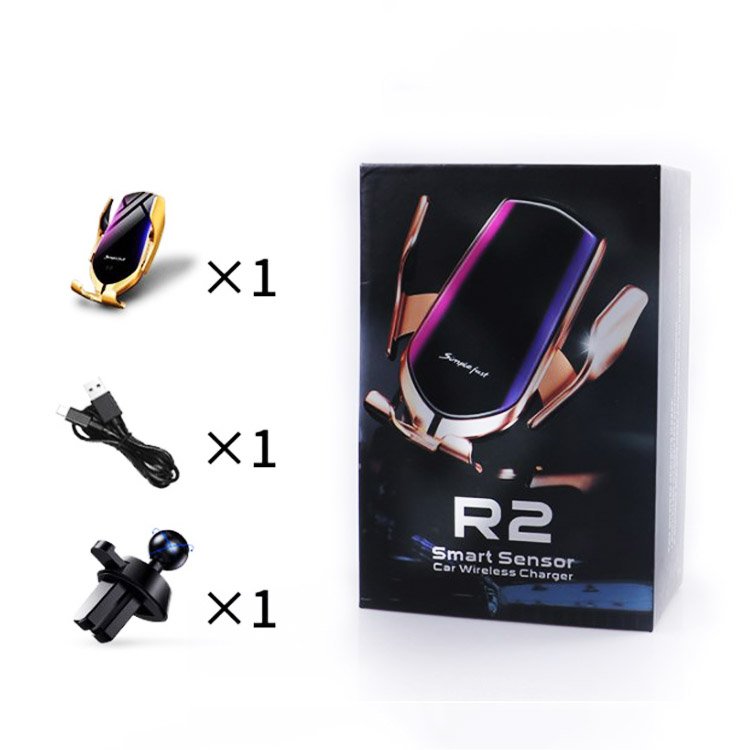 Top Quality 10w R2 Fast Charging Infrared Smart Sensor automatic clamping wireless phone car holder charger mount for ev