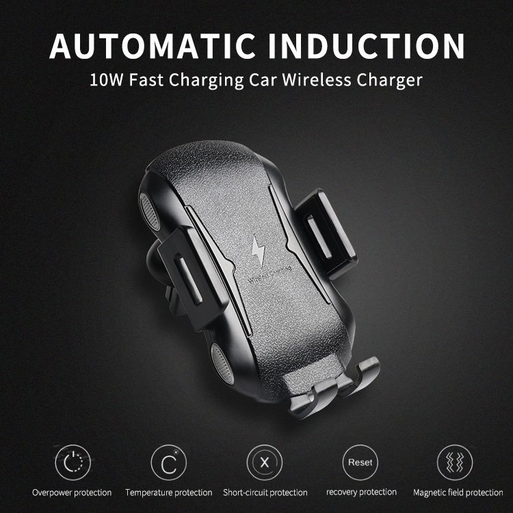 China Factory Promotion 10w wireless car charging mount with car phone holder wireless charger