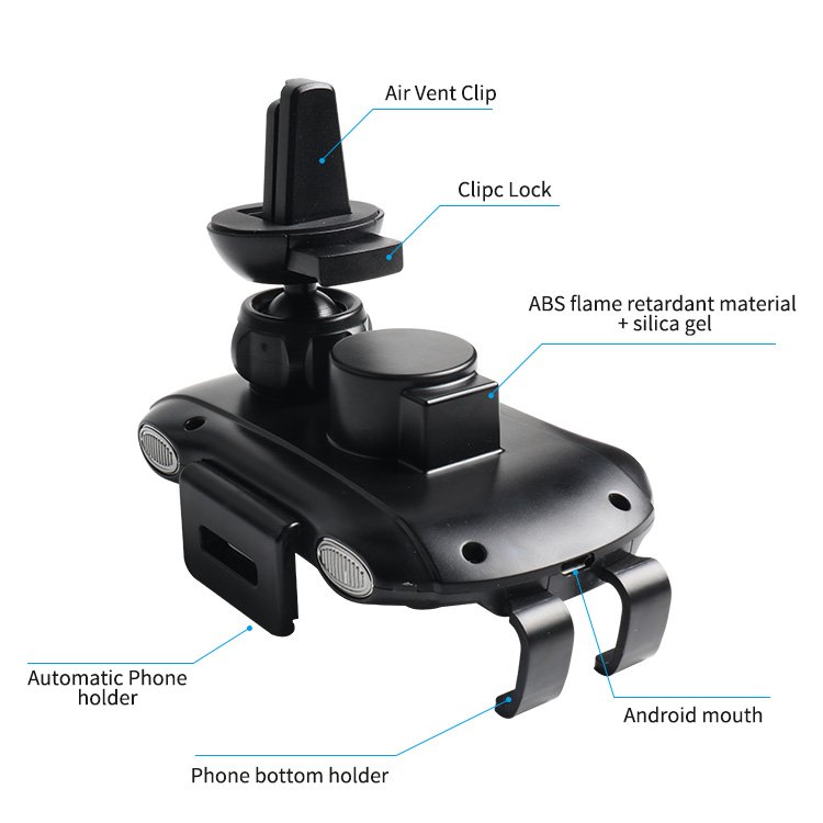 China Factory Promotion 10w wireless car charging mount with car phone holder wireless charger