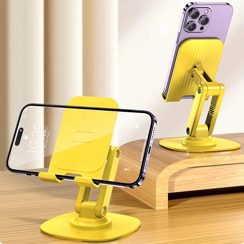 Universal 360 Rotating Mobile Phone Holders Collapsible Retractable Tablet Pc Stand Custom Phone Holder Phone Desktop Mounts