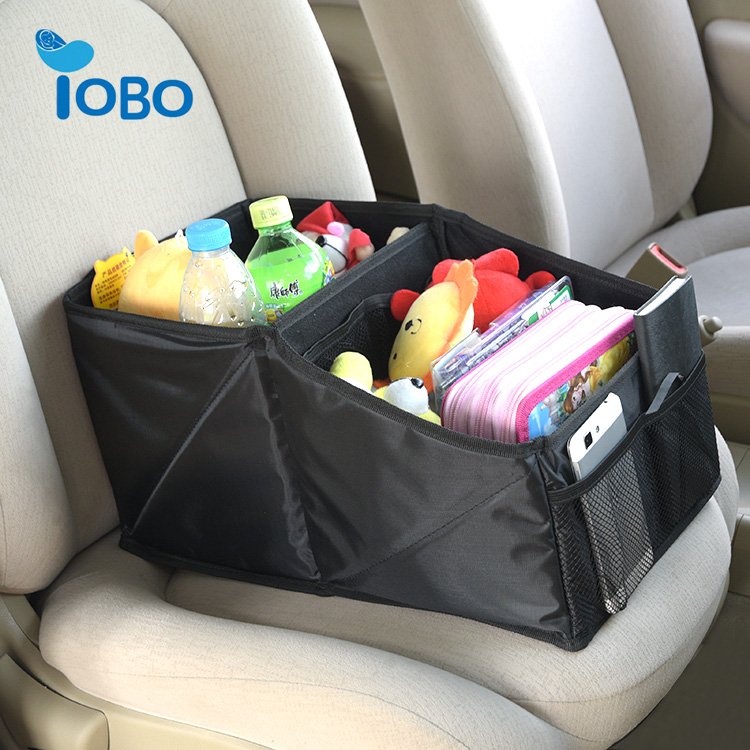 9-Compartment collapsible Car Seat Organizer with Cup Holders For Front Back Passenger Seats Truck and Van