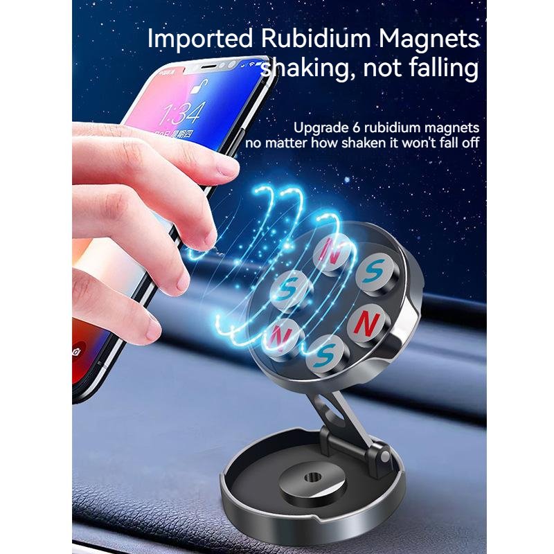 Creative Car Holder Strong Magnetic Height Adjustable Magnetic Car Phone Holder Magnet Mount 360 Folding Phone Holder for Car