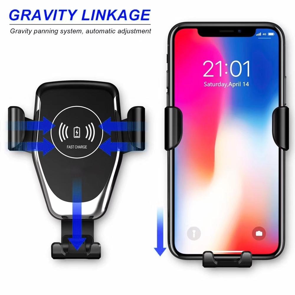 2020 newest 10w Fast Automatic Induction Wireless Car Charger Phone Holder Wireless Charger For Mobile Phones