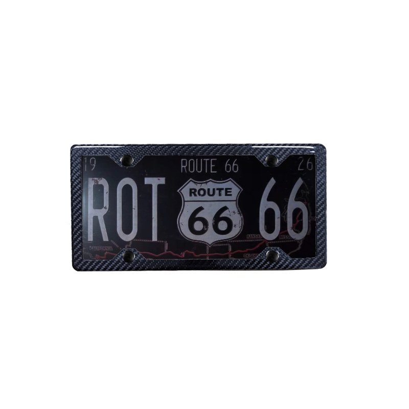 Low MOQ 1 Piece 100% Carbon fiber car license plate frame holder with 4 holes for model 006