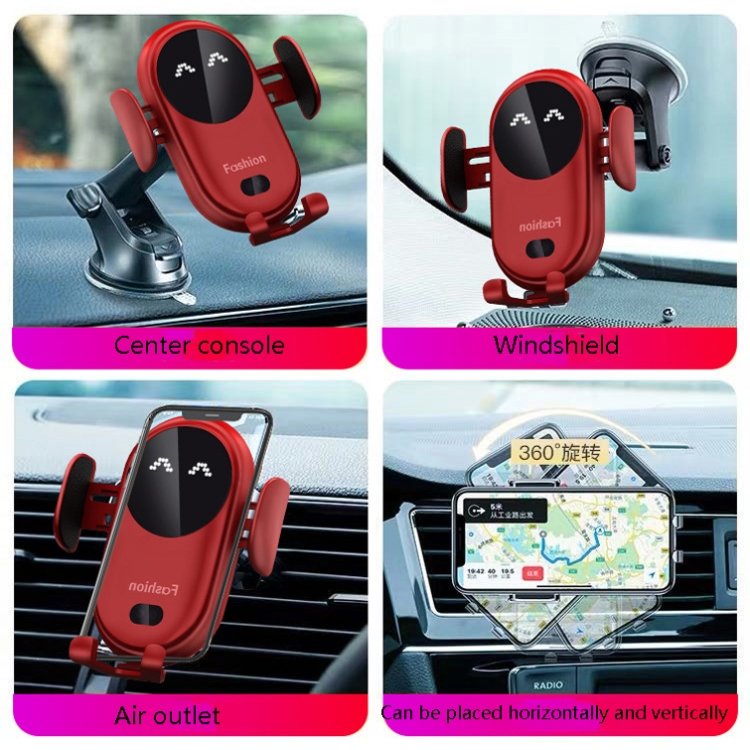 Infrared Automatic Sensing Function Phone Holder 10W 15w Quick Charging Portable Wireless Car Charger