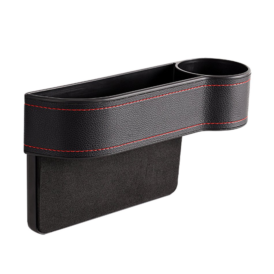 2024 New Design Pu Leather Car Universal Car Cup Holder Pu Leather Seat Gap Filler Car Organizers