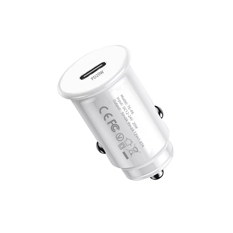 Golden Supplier Single Port Type C Charger Adapter PD 20W Quick Charge Phone Fast Charger Car Charger