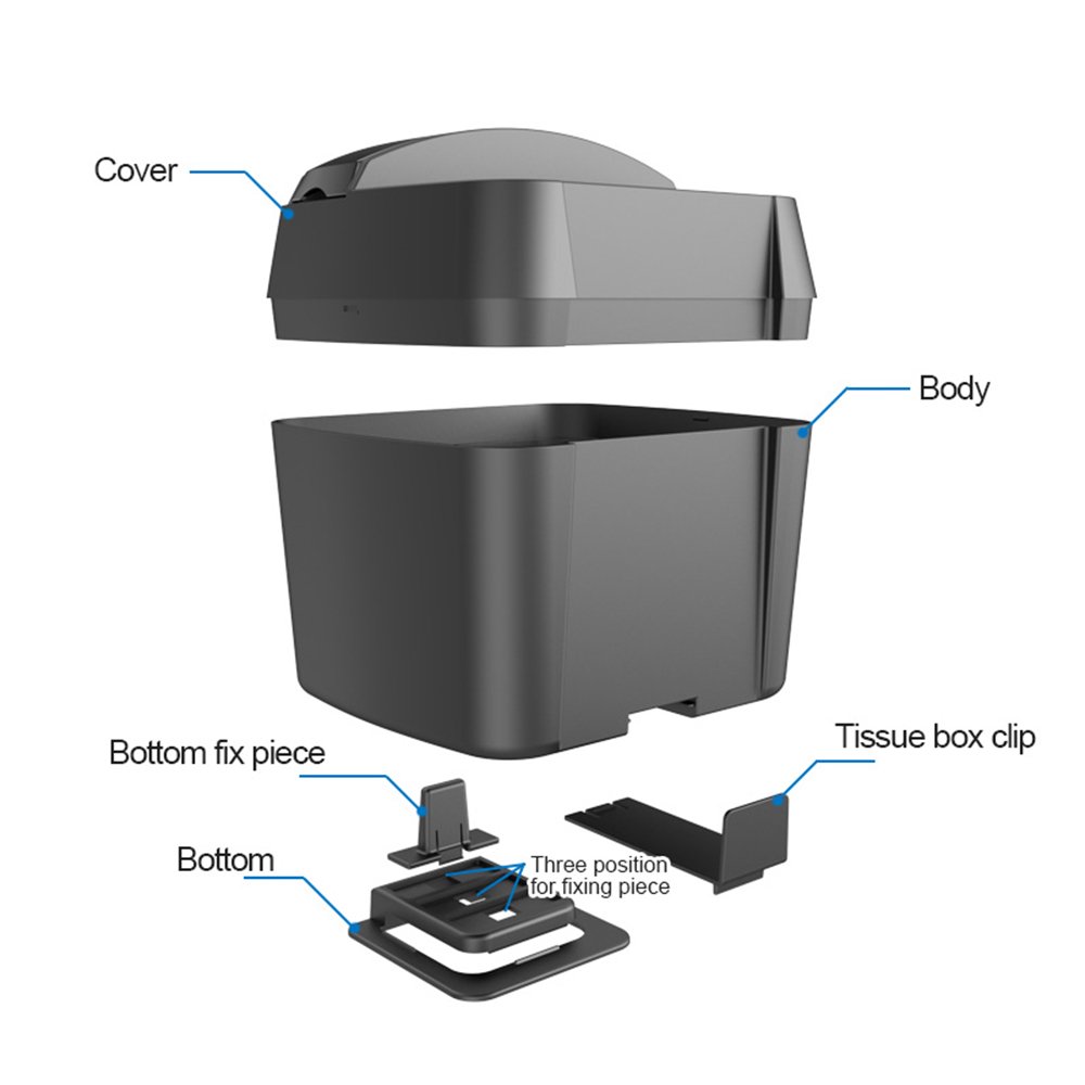 large size detachable washable dual drink cup holder Tissue box holder carpet fixed multi-functional box organizer car trash can