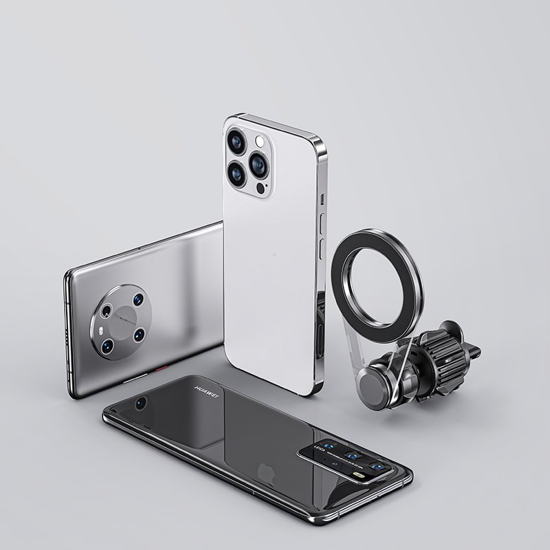 Boneruy Z08 Metal Magnetic Mobile Phone Holder Stand 360 Rotatable Car Dashboard Cell Phone Holders For Car