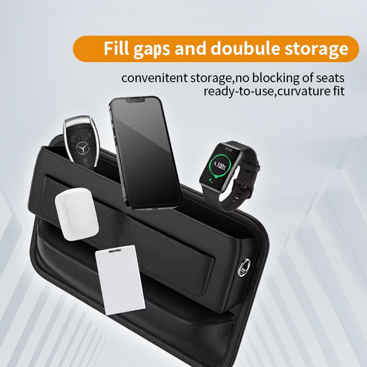 Front Seat Console Side Organizer Car Storage Accessories Car Seat Gap Filler Organizer Storage Box
