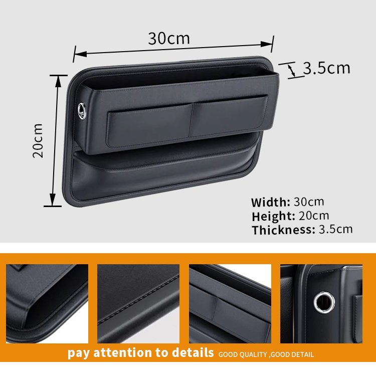 Front Seat Console Side Organizer Car Storage Accessories Car Seat Gap Filler Organizer Storage Box