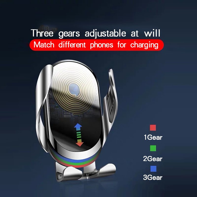 15W Super Capacitor Wireless Car Charger LED Gravity Car Bracket Suction Cup Mount Fast Charging Air Vent Bracket Scooters ROHS