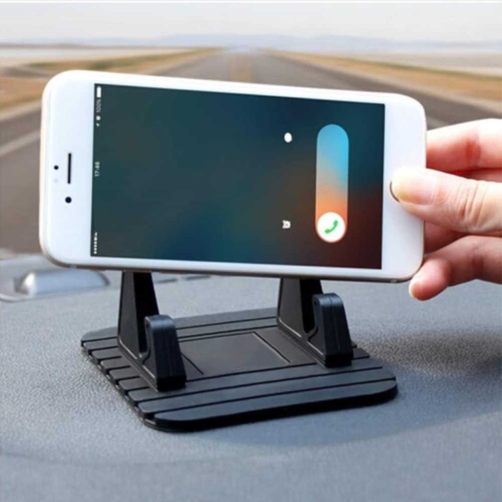 Black Anti-Slip Silicone Desk Table Cell Phone Stand Car Mobile Phone Holder for Car dashboard Table Desk