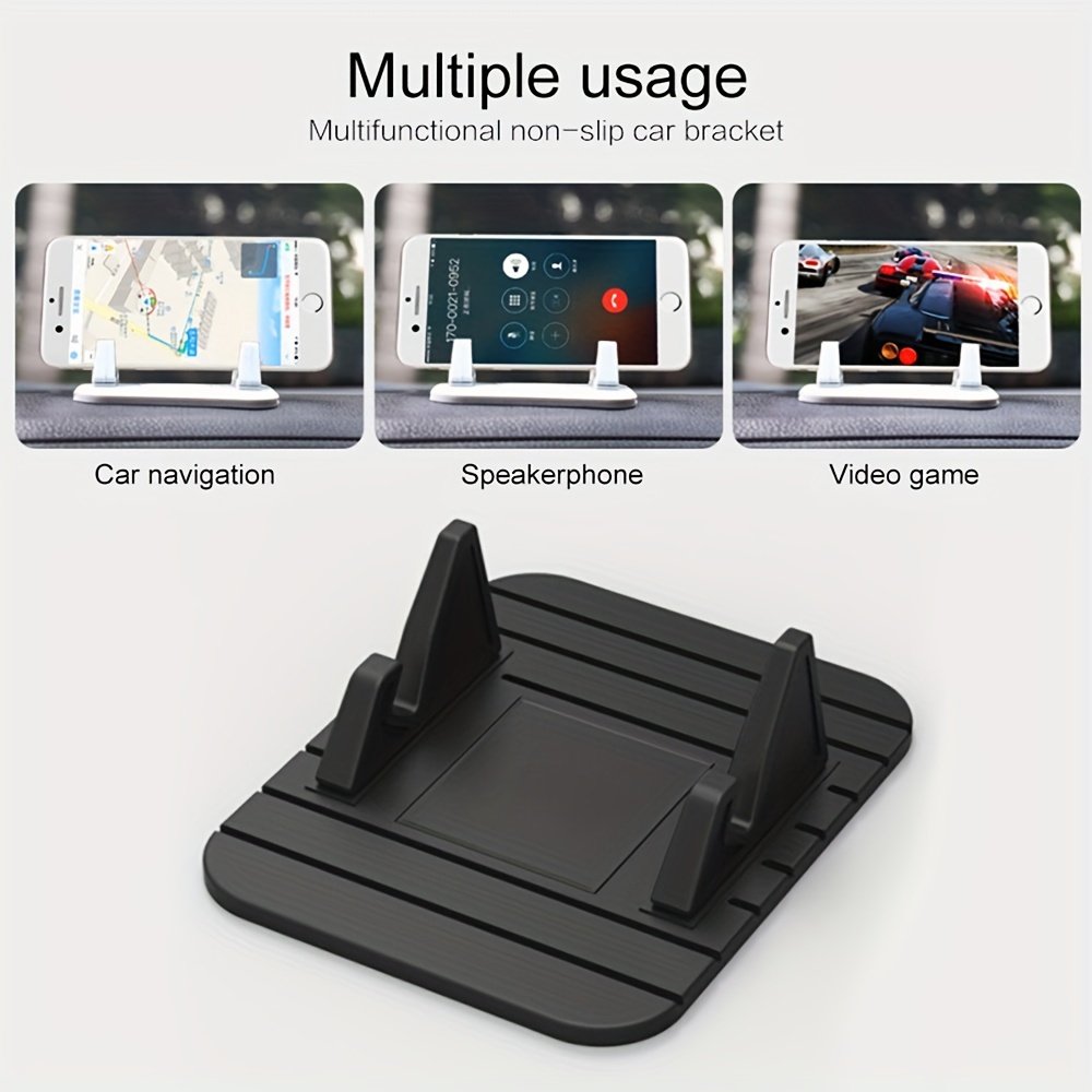Black Anti-Slip Silicone Desk Table Cell Phone Stand Car Mobile Phone Holder for Car dashboard Table Desk