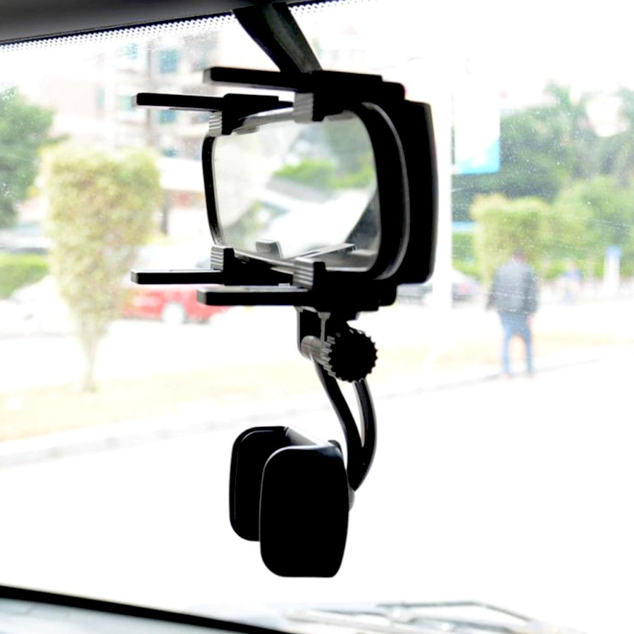 Universal Car Rearview Mirror Phone Holder 270 Degree Swivel Universal Smartphone Cradle Car Phone Mount Stand